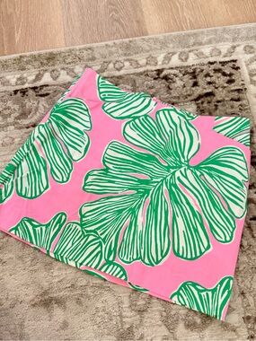 Lilly Pulitzer Pink and Green Tropical Print Skirt